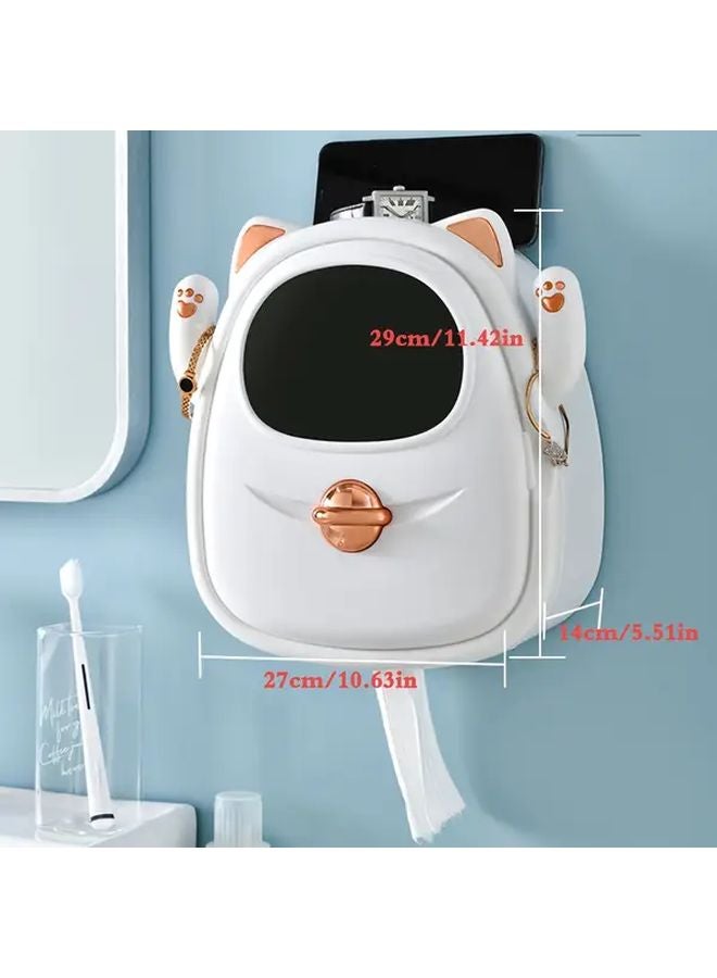 صندوق ورق الحمام الوردي مع تخزين من طابقين وتصميم لطيف - Image 5